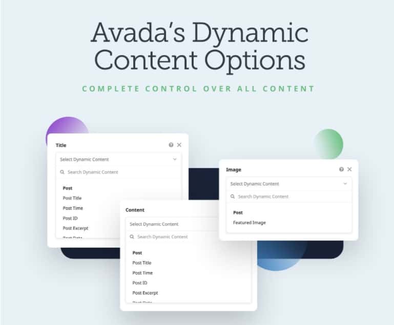 Avada's Dynamic Content Options